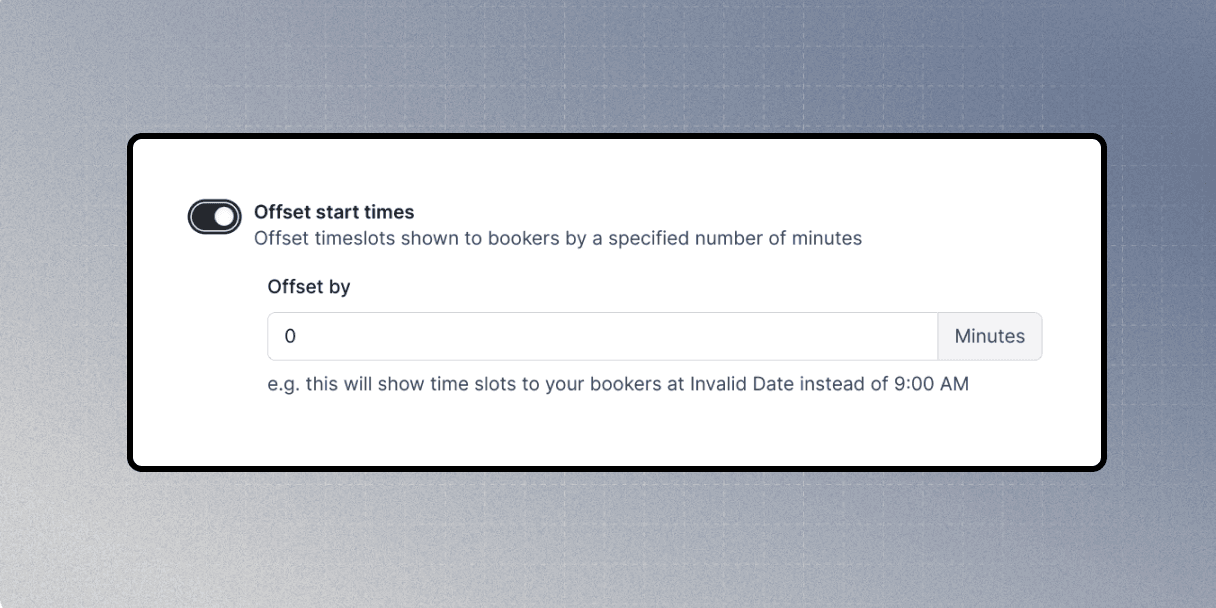 What are offset times?